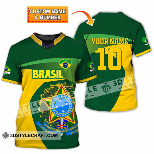 Unisex Shirt - Custom Brasil 3D Shirt style option 1