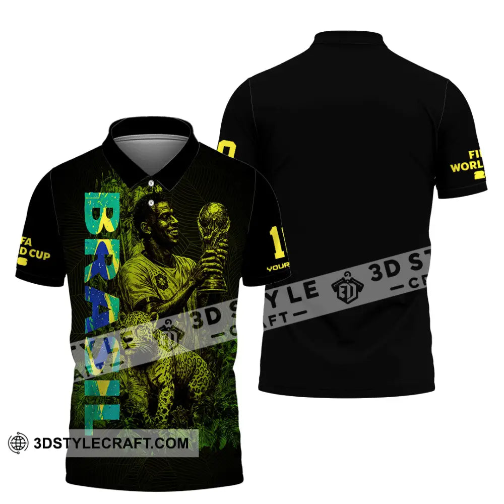 Unisex Shirt - Custom Brasil Fifa World Cup 2026 3D Shirt Polo Shirt / S T-shirt
