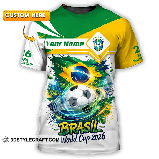 Unisex Shirt - Custom Brasil Fifa World Cup 2026 3D Shirt style option 1