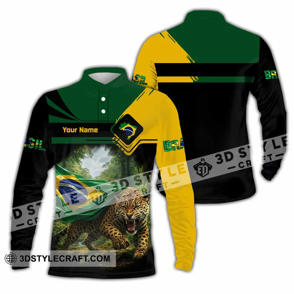 Unisex Shirt - Custom Brasil Shirt - Long Sleeve Polo / S - T-shirt