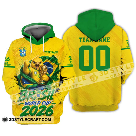 Unisex Shirt - Custom Brasil World Cup 2026 3D Shirt style option 3