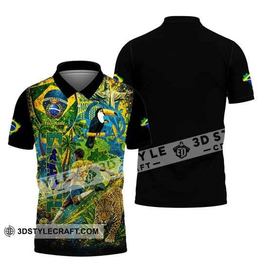 Unisex Shirt - Custom Brasil World Cup 2026 3D Shirt style option 2