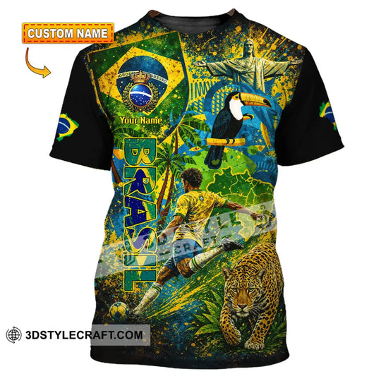 Unisex Shirt - Custom Brasil World Cup 2026 3D Shirt style option 1