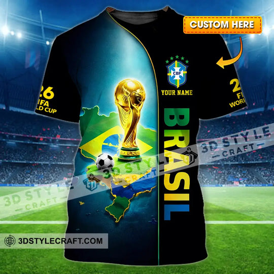 Unisex Shirt - Custom Brasil World Cup 2026 3D Shirt style option 1