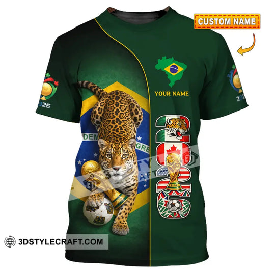 Unisex Shirt - Custom Brasil World Cup 2026 3D Shirt style option 1