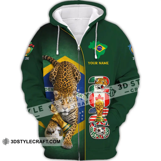 Unisex Shirt - Custom Brasil World Cup 2026 3D Shirt style option 3