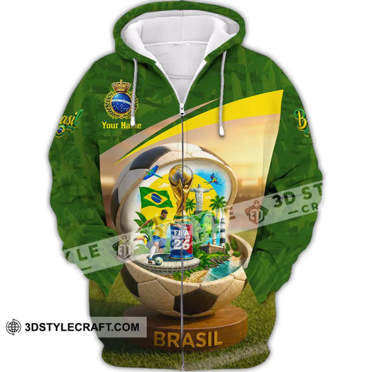 Unisex Shirt - Custom Brasil World Cup 2026 3D Shirt style option 2