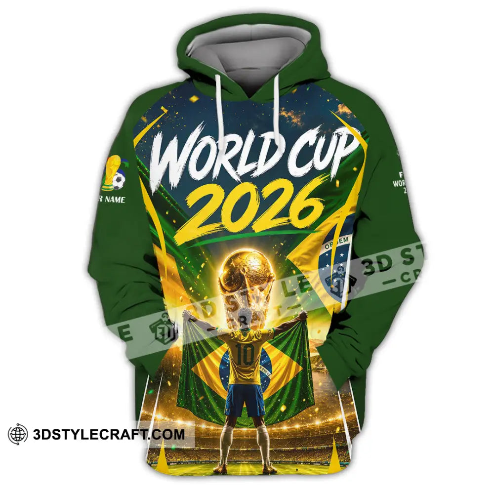 Unisex Shirt - Custom Brasil World Cup 2026 Shirt - Hoodie / S - T-shirt