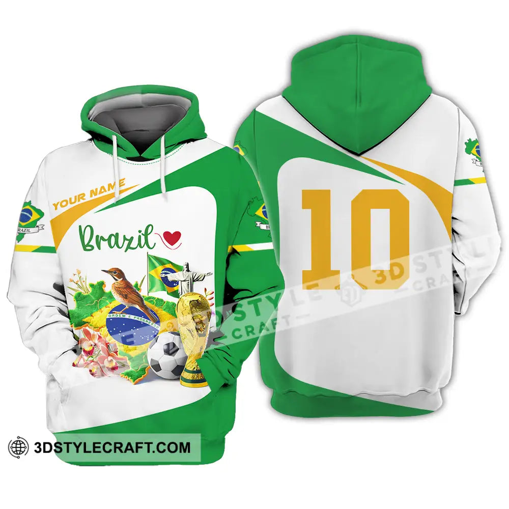 Unisex Shirt - Custom Brazil 3D Shirt Hoodie / S T-shirt