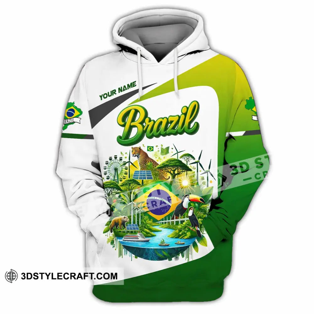 Unisex Shirt - Custom Brazil 3D Shirt Hoodie / S T-shirt