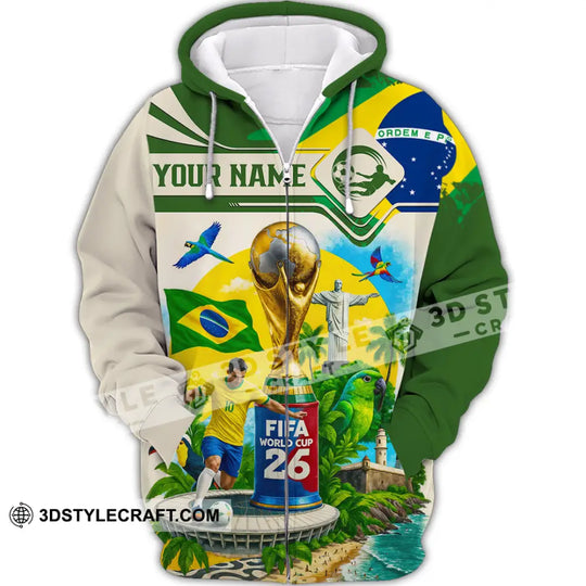 Unisex Shirt - Custom Brazil Fifa World Cup 2026 3D Shirt style option 2