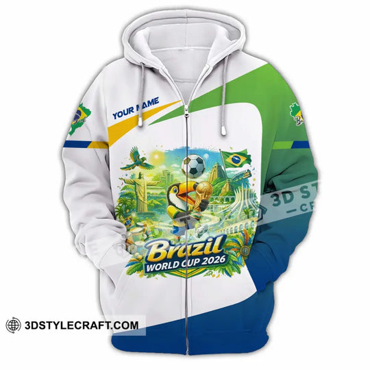 Unisex Shirt - Custom Brazil Fifa World Cup 2026 3D Shirt style option 4
