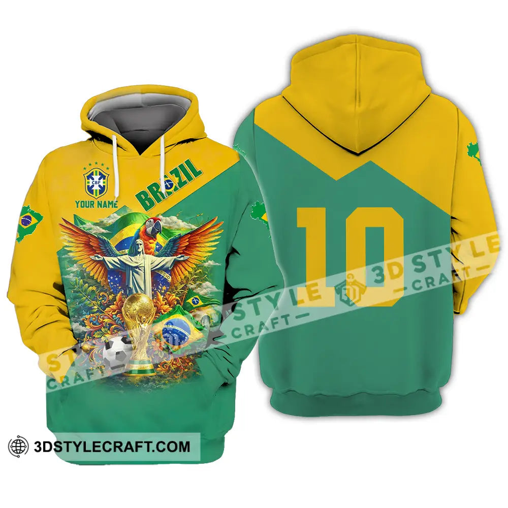 Unisex Shirt - Custom Brazil World Cup 3D Shirt Hoodie / S T-shirt