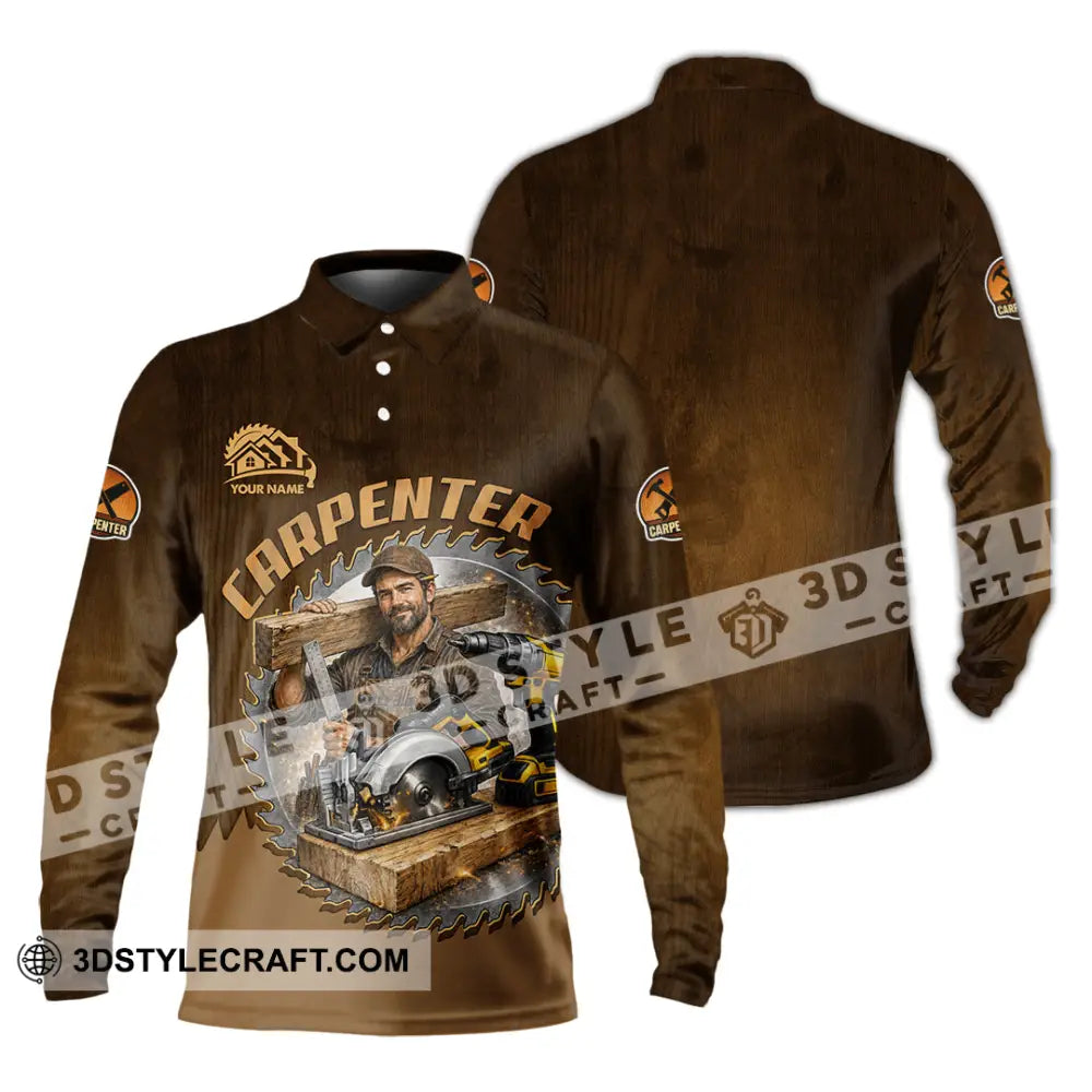 Unisex Shirt - Custom Carpenter Shirt - Long Sleeve Polo / S - T-shirt