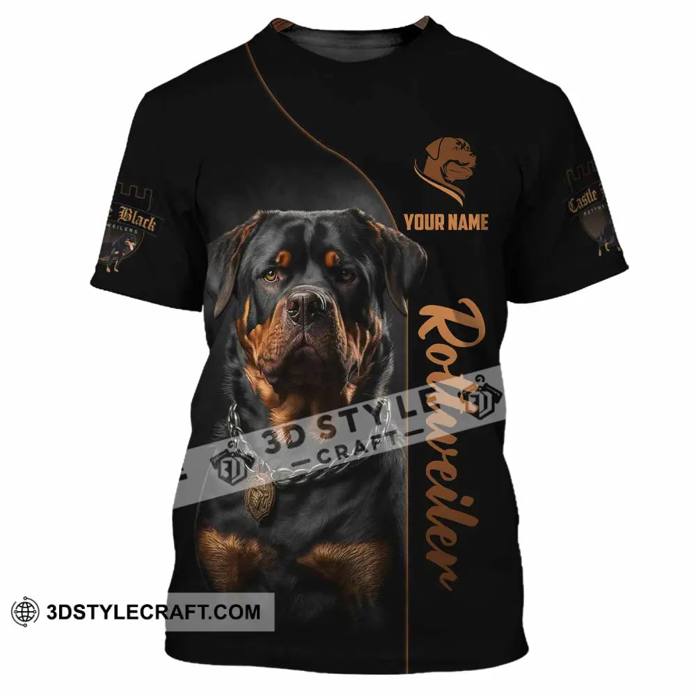 Unisex Shirt - Custom Castle Black Rottweilers Dog Shirt T-Shirt / S T-shirt