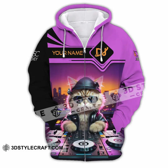 Unisex Shirt - Custom Cat Disc Jockey  Shirt style option 3