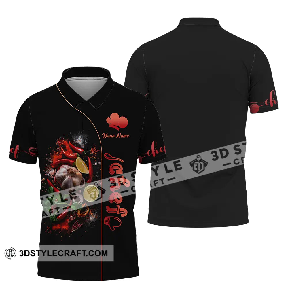 Unisex Shirt - Custom Chef 3D Shirt Polo Shirt / S T-shirt