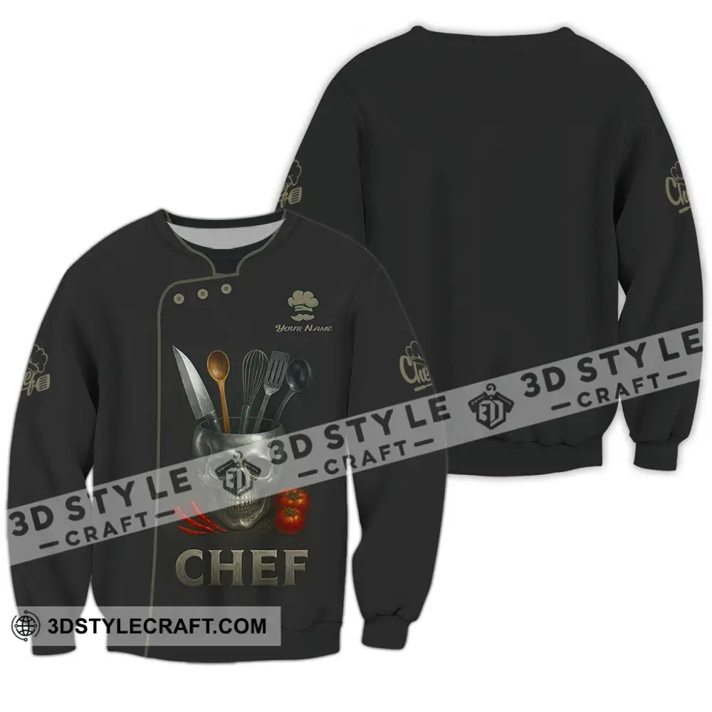 Unisex Shirt Custom Chef Shirt Long Sleeve / S T shirt