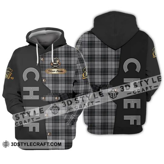 Unisex Shirt - Custom Chef Name Shirt, Black And Caro style option 3