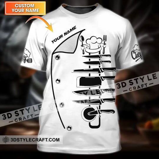 Unisex Shirt - Custom Chef Name T-Shirt, Kitchen Knife Collection Shirt style option 1