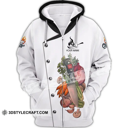 Unisex Shirt - Custom Chef Name Shirt - Vegetables, Kitchen And Knives Shirt style option 4