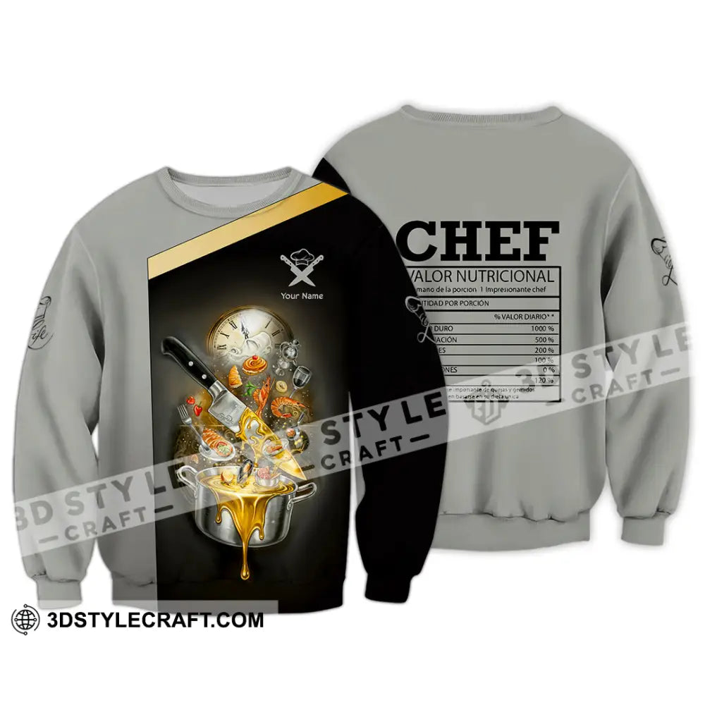 Unisex Shirt - Custom Chef Valor Nutricional Shirt Long Sleeve / S T-shirt