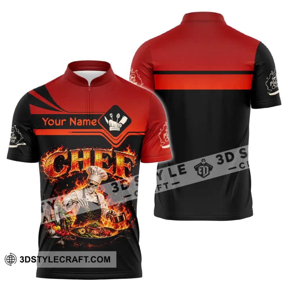 Unisex Shirt - Custom Chef Shirt - Zipper Polo Shirt / S - T-shirt