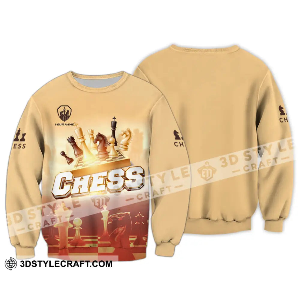 Unisex Shirt - Custom Chess 3D Shirt - Long Sleeve / S - T-shirt