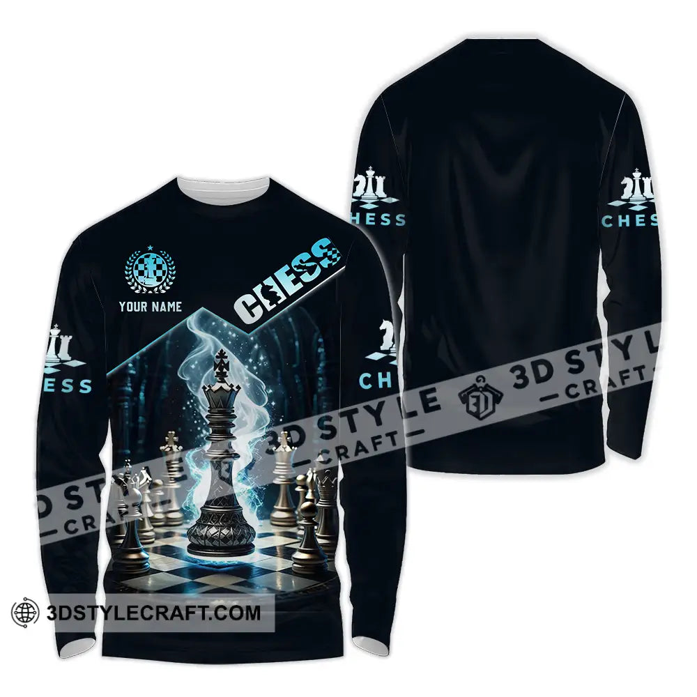 Unisex Shirt - Custom Chess 3D Shirt Long Sleeve Shirt / S T-shirt
