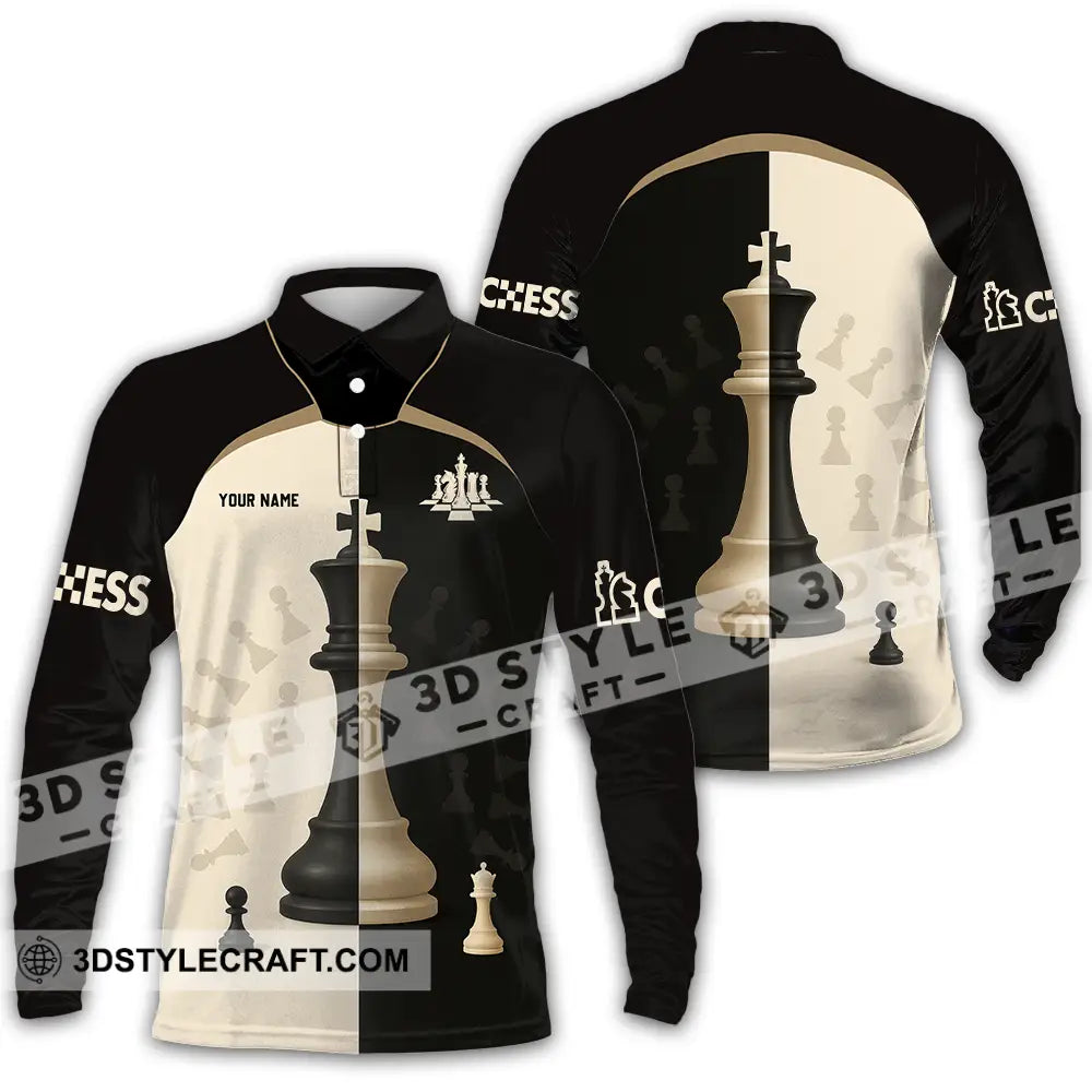 Unisex Shirt - Custom Chess Lover Shirt International Chess Day Long Sleeve Polo / S T-shirt