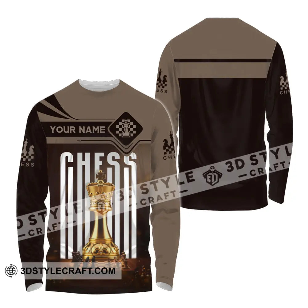 Unisex Shirt - Custom Chess Player 3D Shirt Long Sleeve Shirt / S T-shirt