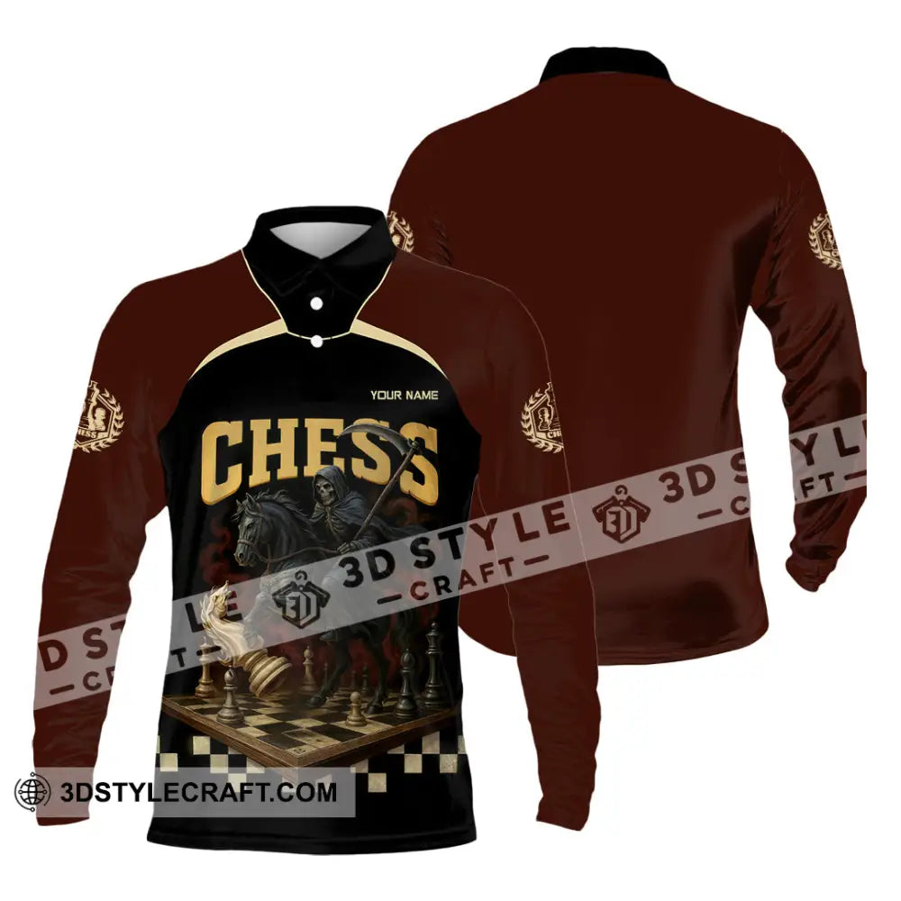 Unisex Shirt - Custom Chess Sport Shirt Long Sleeve Polo / S T-shirt