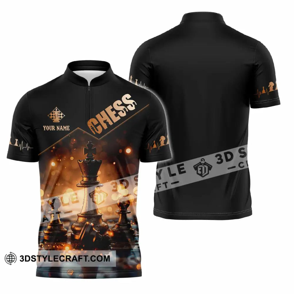 Unisex Shirt - Custom Chess Shirt Zipper Polo Shirt / S T-shirt