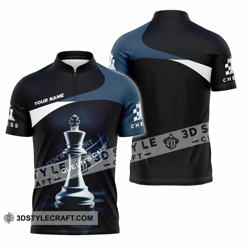 Unisex Shirt Custom Chess Shirt Zipper Polo Shirt / S T shirt