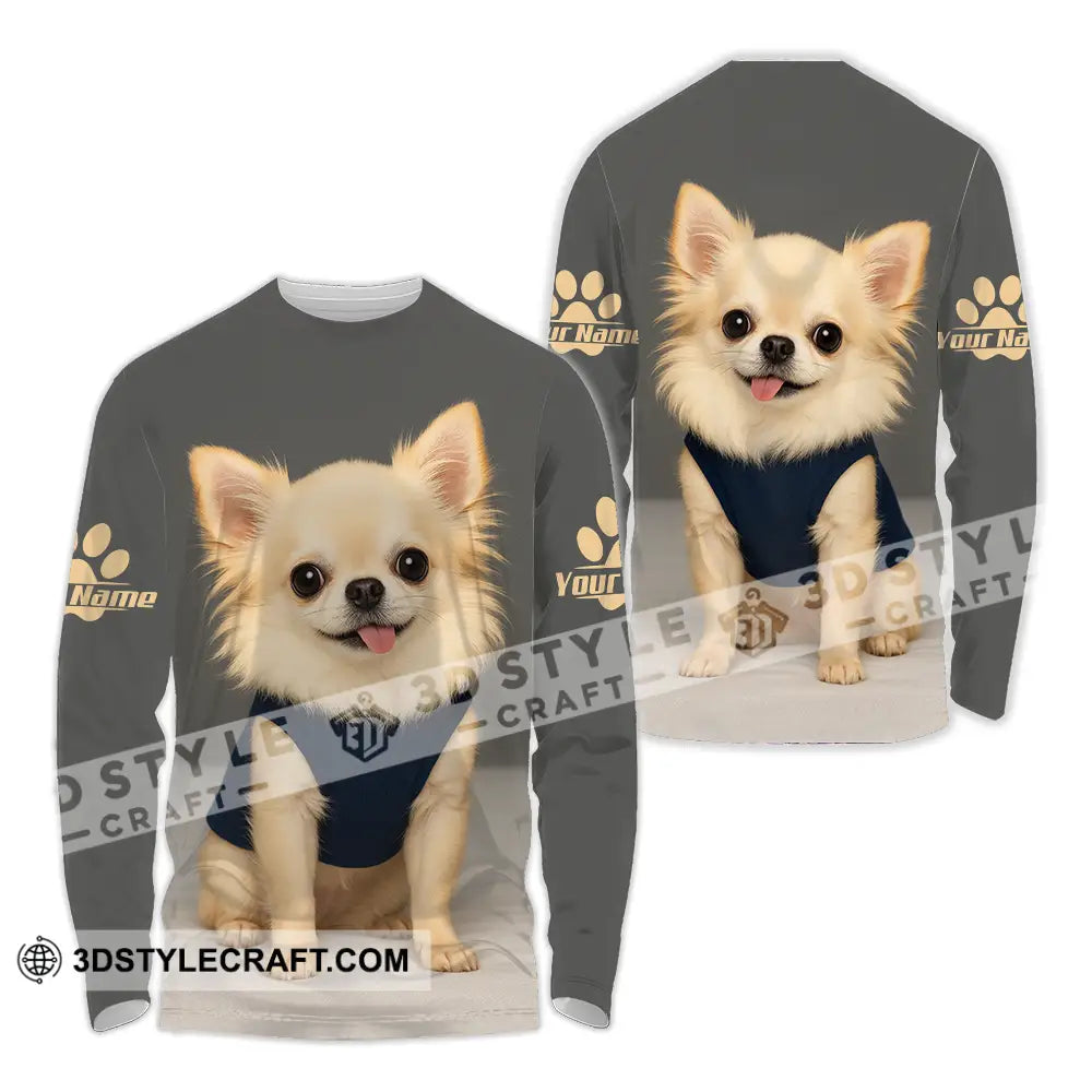 Unisex Shirt - Custom Chihuahua Shirt Long Sleeve Shirt / S T-shirt