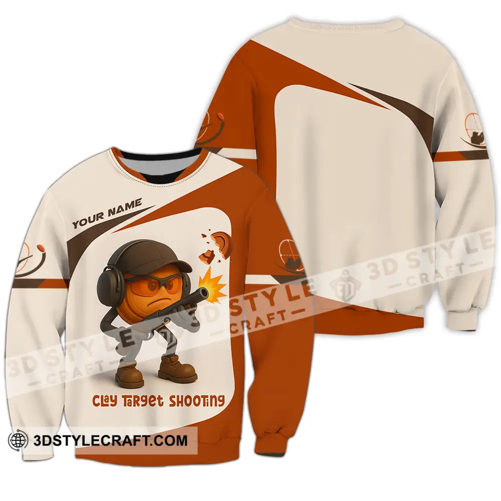 Unisex Shirt - Custom Clay Target Shooting Shirt Long Sleeve / S T-shirt