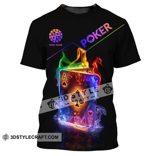 Unisex Shirt - Custom Colorful Poker Ace Card Shirt T-Shirt / S T-shirt