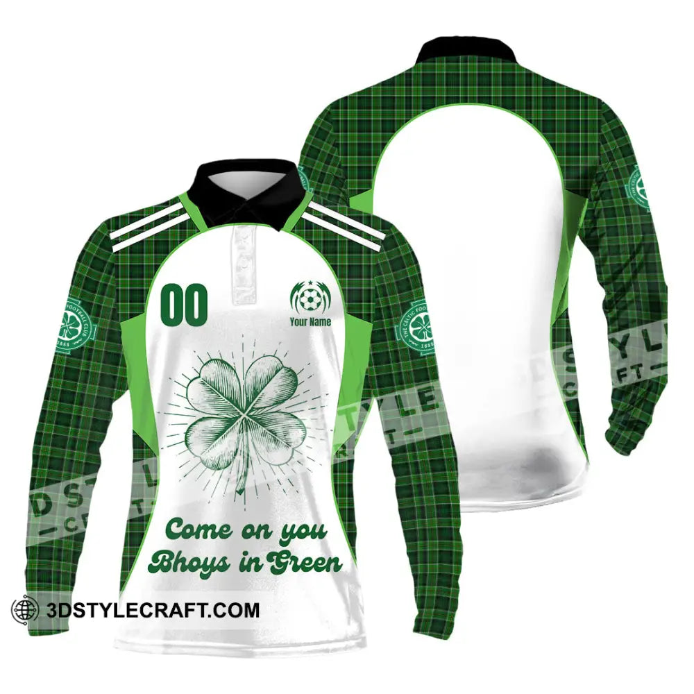 Unisex Shirt - Custom Come On You Bhoys In Green Shirt Long Sleeve Polo / S T-shirt