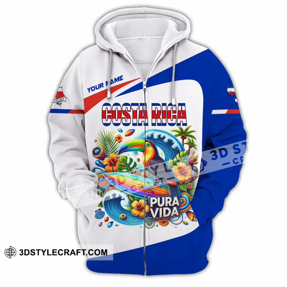 Unisex Shirt - Custom Costa Rica Shirt Zipper Hoodie / S T-shirt