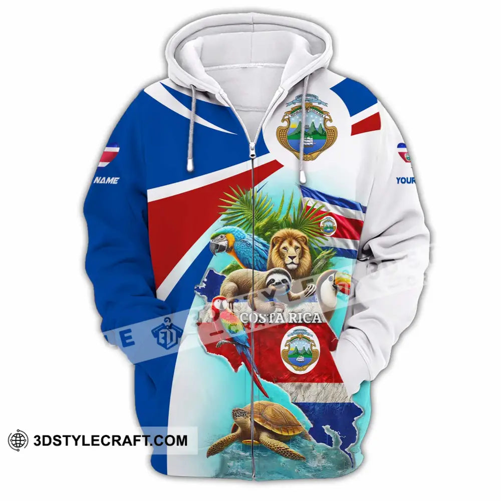 Unisex Shirt - Custom Costa Rica Shirt Zipper Hoodie / S T-shirt