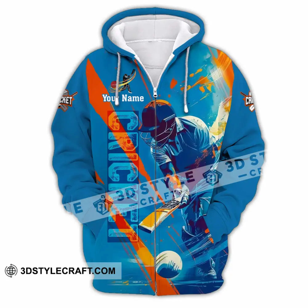 Unisex Shirt - Custom Cricket 3D Shirt Zipper Hoodie / S T-shirt