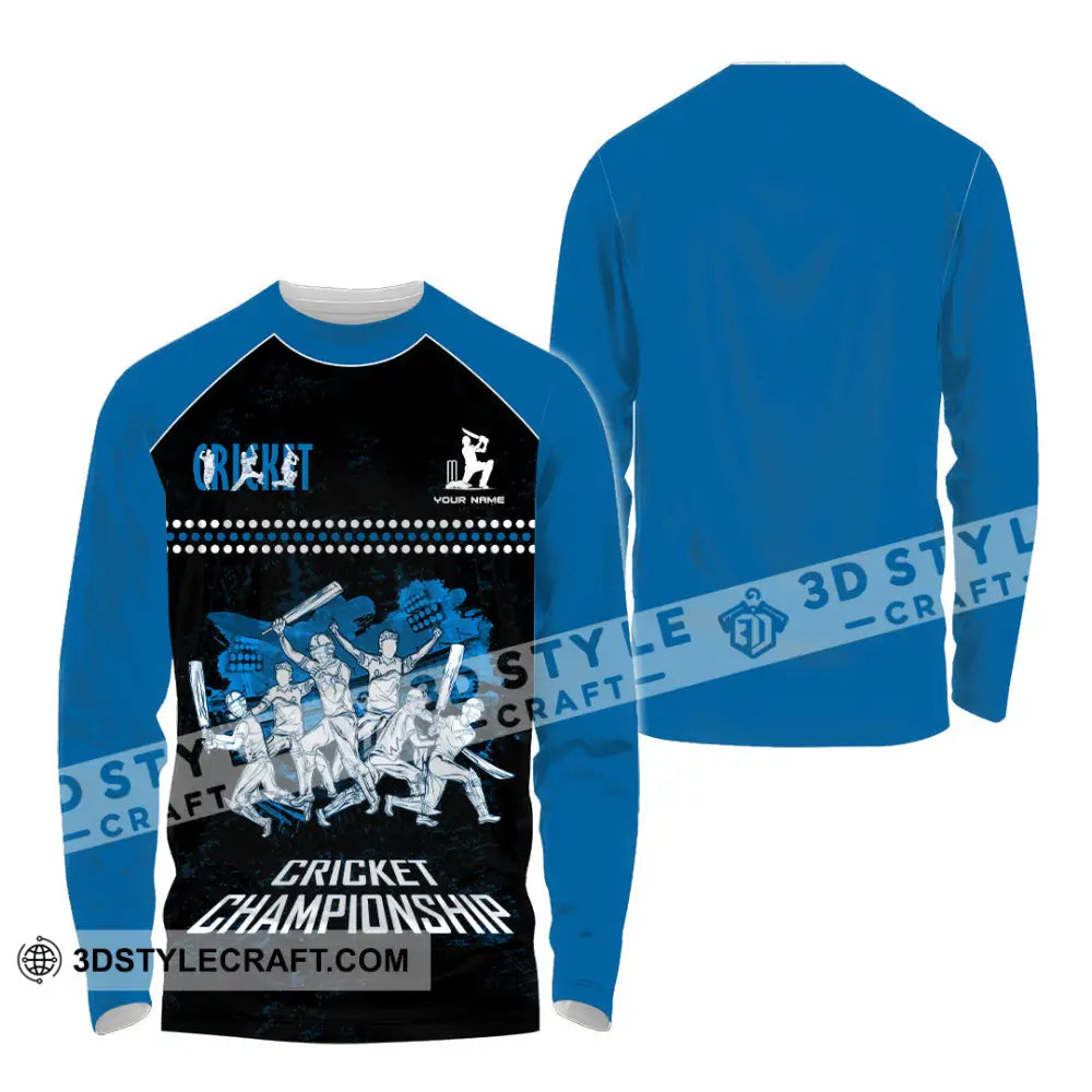 Unisex Shirt Custom Cricket Championship Shirt Long Sleeve Shirt / S T shirt