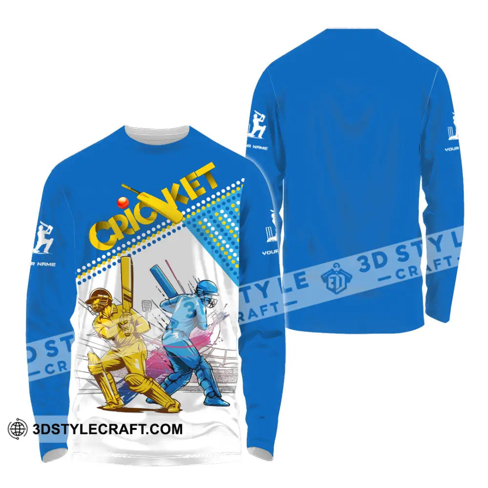 Unisex Shirt Custom Cricket Player Shirt Long Sleeve Shirt / S T shirt