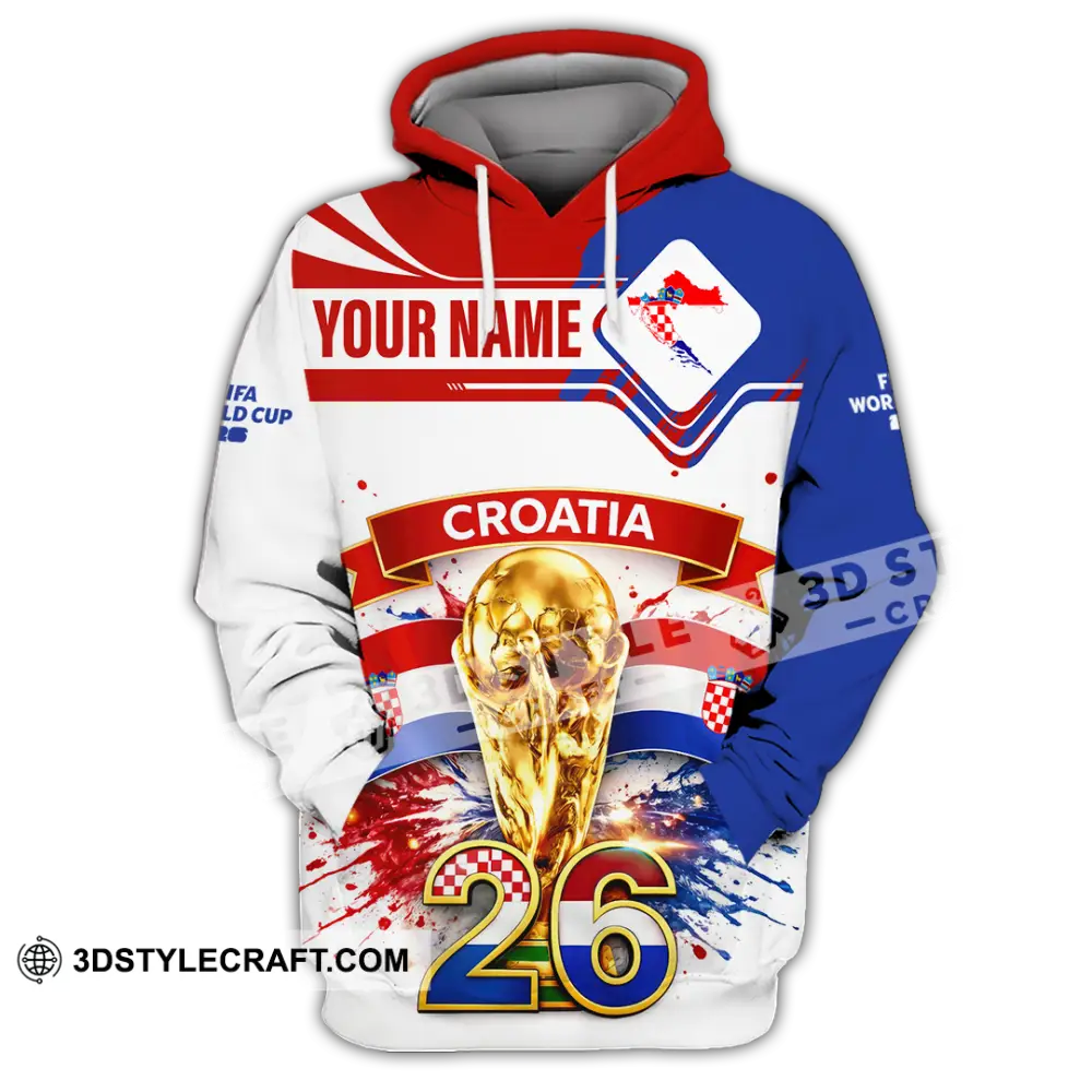 Unisex Shirt - Custom Croatia Fifa World Cup 2026 3D Shirt Hoodie / S T-shirt