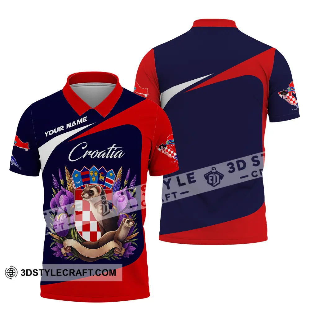 Unisex Shirt - Custom Croatia 3D Shirt Polo Shirt / S T-shirt