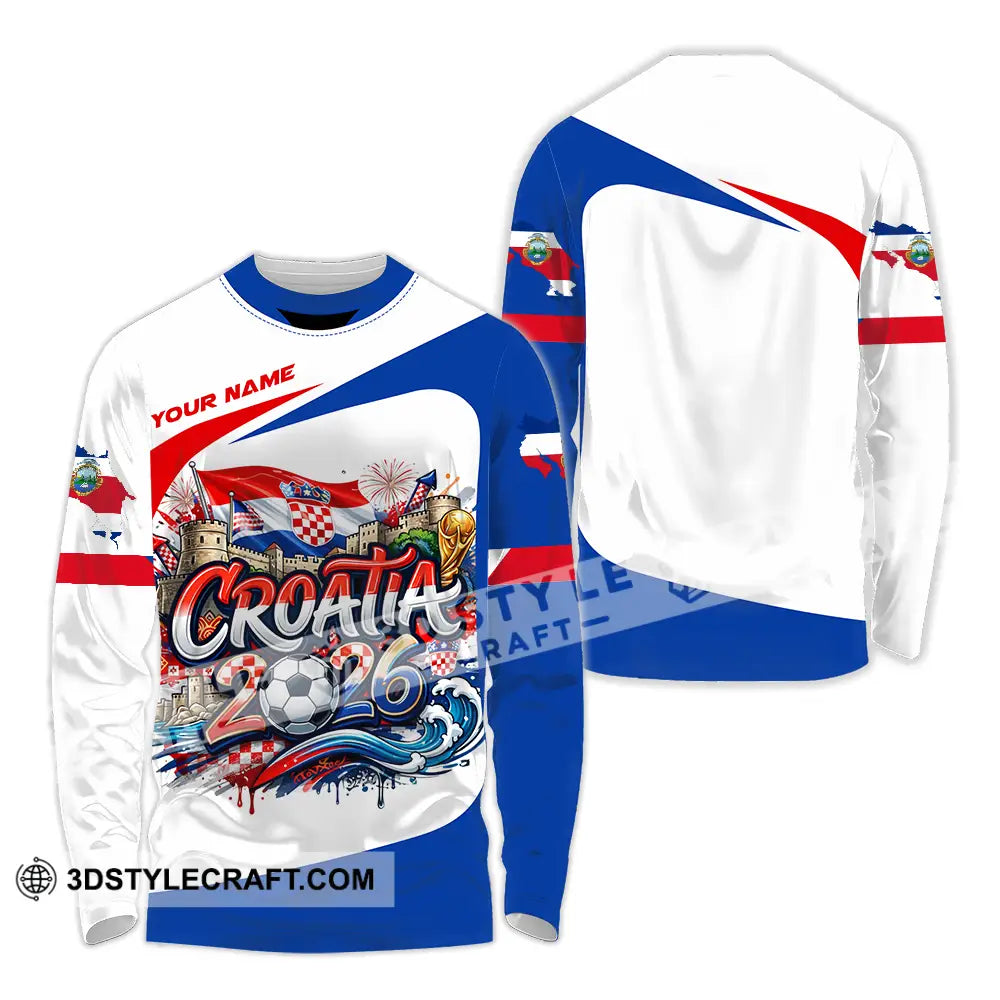 Unisex Shirt - Custom Croatia Fifa Club World Cup 2026 3D Shirt Long Sleeve Shirt / S T-shirt