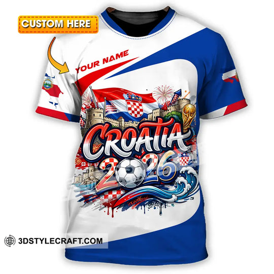 Unisex Shirt - Custom Croatia Fifa Club World Cup 2026 3D Shirt style option 1