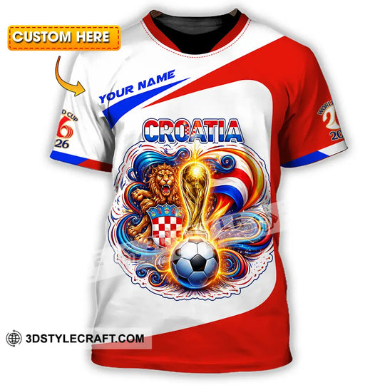 Unisex Shirt - Custom Croatia FIFA World Cup 2026 3D Shirt style option 1