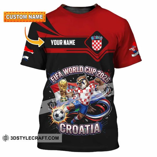 Unisex Shirt - Custom Croatia Fifa World Cup 2026 3D Shirt style option 1