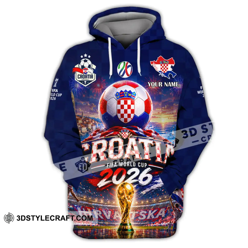 Unisex Shirt - Custom Croatia World Cup 2026 Shirt - Hoodie / S - T-shirt